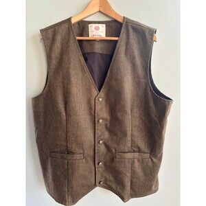 Celtic Fusion Men’s Tweed Waistcoat | Handmade Irish Design Brown Herringbone Ve